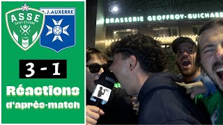 SAINT ETIENNE  AUXERRE ASSE  AJA 31  REACTIONS DAPRESMATCH MICRO SOP [upl. by Kele]