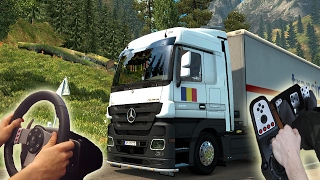 ★MercedesBenz Actros  Euro Truck Simulator 2 with logitech G27  Wheelfeet camera 14 [upl. by Smaoht]