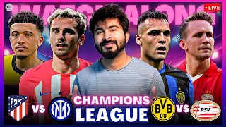 Atletico Madrid v Inter  Dortmund v PSV  UEFA Champions League  LIVE Reaction amp Watchalong [upl. by Tarsuss626]