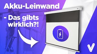 GEHT DAS 🔋🔌 Elektrische celexon Beamer Motorleinwand OHNE Kabel [upl. by Nedle224]