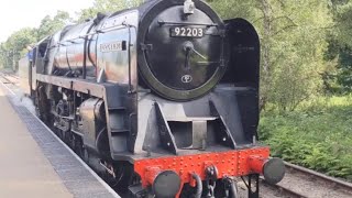 BR Class 9F No 92203 Black Prince in action on the North Norfolk Railway [upl. by Lasley]