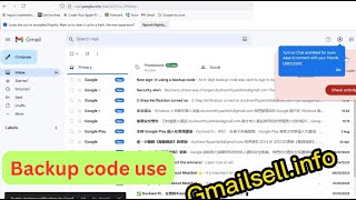 Gmail login with backup code  Gmail login Problem solve  Best gmail problem [upl. by Kazmirci]