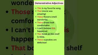 Demonstrative Adjectives in English Grammar shorts [upl. by Colinson]