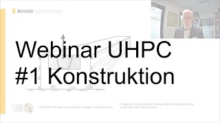 Webinar UHPC für den Maschinenbau 1 quotKonstruieren von Maschinengestellen aus UHPCBetonquot [upl. by Aihsemek]