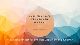 Bài 4cSN2024v1 Class Diagram  hướng dẫn xác định class diagram cho ứng dụng mạng xã hội [upl. by Aissyla439]