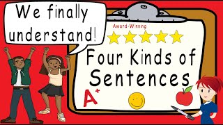 Four Kinds of Sentences  Award Winning Teaching Video  Four Types of Sentences  Complete Sentence [upl. by Nnanerak110]