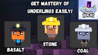 How to easily get StoneCoalBasalt Underlings High Realms  ROBLOX [upl. by Jessabell]