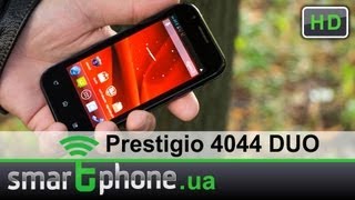 Prestigio MultiPhone 4044 DUO  Обзор бюджетного смартфона [upl. by Yadsnil615]