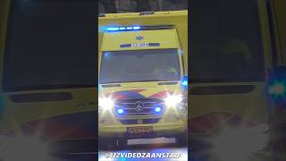 MICU 13301 Amsterdam met spoed naar het OLVGOost ziekenhuis rettungsdienst ambulance emergency [upl. by Ellessig]