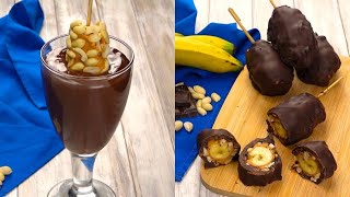 Banane ricoperte di burro darachidi e cioccolato la ricetta dei bon bon golosi [upl. by Akcebar]