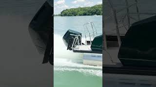 Crowne Tritoon Boat  Harris Pontoon Boats boating luxury tritoonboat lakehouse [upl. by Lunseth722]