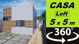 CASA PEQUENA DE 5 x 5 METROS LOFT injected [upl. by Chaunce]