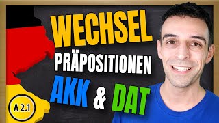 Wechselpräpositionen Dativ und Akkusativ  German TwoWay Prepositions [upl. by Ahsirhcal]