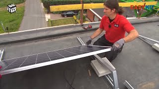 DIY Zelf je zonnepanelen plaatsen plat dak met Easykit [upl. by Mizuki760]