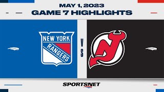 NHL Game 7 Highlights  Rangers vs Devils  May 1 2023 [upl. by Juna]