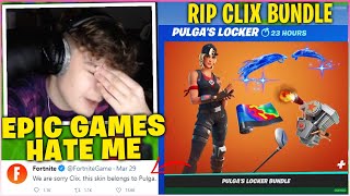 CLIX HEARTBROKEN After PULGA STEALS His Locker Bundle amp ATTEMPTS First Ever Car Chase In Fortnite [upl. by Goto]