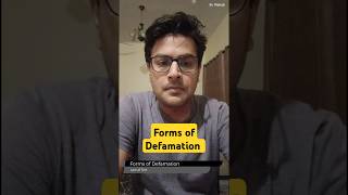 Forms of Defamation  Slander and Libel  Learn difference between forms of Defamation [upl. by Ahsinhoj]