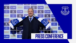 RAFAEL BENITEZ PRESS CONFERENCE  NEW EVERTON MANAGER FACES THE MEDIA [upl. by Okihcim]