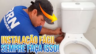 COMO INSTALAR VASO SANITÁRIO COM CAIXA ACOPLADA  PASSO A PASSO [upl. by Nwaf739]