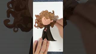 Hermione Granger Harry Potter Decorate Sticker Book Makeover sticker paperdiy shorts [upl. by Hoxsie211]