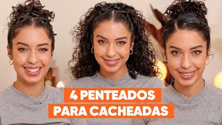 4 PENTEADOS FÁCIES PRA CABELO CACHEADO  MEUS FAVORITOS  JULIANA LOUISE [upl. by Engen200]