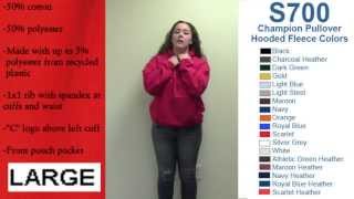 Champion Brand Hooded Sweatshirt Sizing Video [upl. by Tandi]