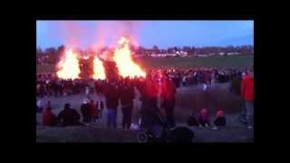 Valborg fire at Gamla Uppsala 2012 [upl. by Neffets]