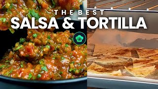 Easy HOMEMADE SALSA and Tortilla Chips  Quick Snack Recipes [upl. by Ecinrev]