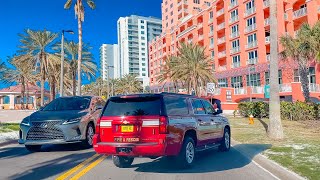 Clearwater Beach Florida After Hurricanes 4K Driving Tour Tampa Bay [upl. by Illah]