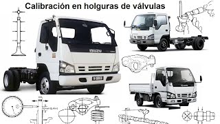 Holgura en valvulas de admision y escape NPR NKR NHR Isuzu Chevrolet indicados por fabricante [upl. by Aytnahs]