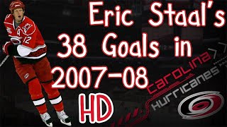 Eric Staals 38 Goals in 200708 HD [upl. by Idnahr]