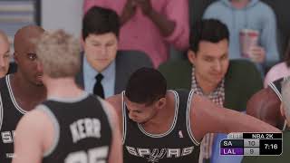 【2K25 NBA Full】San Antonio Spurs vs Los Angeles Lakers 2002era [upl. by Wolfgram150]