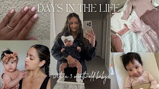 DAYS IN THE LIFE WITH A BABY  3 months old baby clothes haul new hair  nails mom life [upl. by Mairym803]