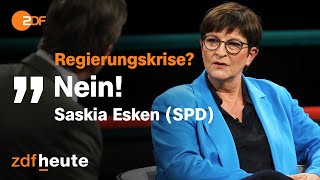 Stecken wir in einer Regierungskrise SPDChefin verneint  Markus Lanz vom 05 Dezember 2023 [upl. by Tilda608]