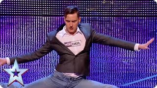 Comedy Impressionist DOES THE SPLITS  Britains Got Talent [upl. by Naujik]