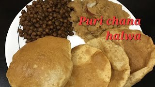 Puri chana halwa The recipe newRaj Kumar talent is live [upl. by Rambert]