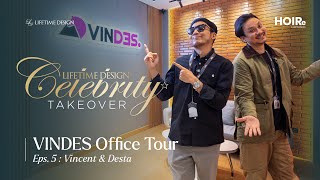 Celebrity Takeover Eps5  VINDES Office Tour with Vincent amp Desta [upl. by Anek795]