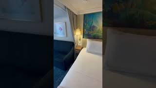 Tour a Deluxe Oceanview Stateroom with Verandah on board the brand new Disney Wish cruise ship [upl. by Ecidnac]