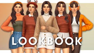 CC LOOKBOOK FOR FALL 🍂  Sims 4 Create A Sim  CC LINKS [upl. by Delphina]