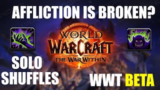 War Within Beta This Spec Is BROKEN  Affliction Warlock Solo Shuffles [upl. by Ramonda]