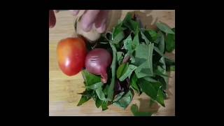 Sichuan pepper leaves 🌿 and tamato 🍅 vage curry  shorts viralvideo food cooking [upl. by Notsua]