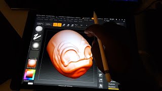 Using Zbrush on iPad Pro with Apple Pencil Duet Display amp Tablet Pro [upl. by Elleinad]