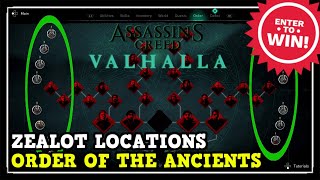 Assassins Creed Valhalla All Zealot Locations Order of the Ancient Locations [upl. by Rabush326]