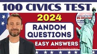 New USCIS Official 100 Civics Questions and Answers Random for US Citizenship Interview 2024 [upl. by Dunson231]