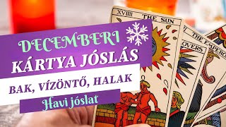 DECEMBER havi kártyajóslás Bak Vízöntő Halak jóslás tarot cigánykártya csillagjegyek [upl. by Mukul147]