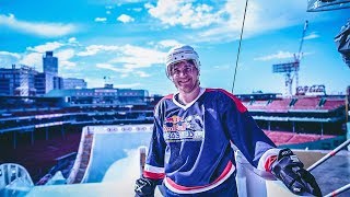 Beer League Hockey Players Try Red Bull Crashed Ice at Fenway Park  2019 [upl. by Eetnwahs]