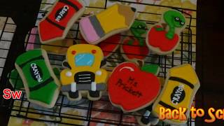 Back to School Roll Out Cookies ft Sugarbelle Cookie Cutters amp Stencils [upl. by Joappa]