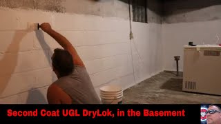 Second Coat UGL DryLok in the Basement [upl. by Acinaj]