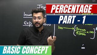 Percentage Part1  Basic Concept  SBI PO  IBPS PO  RRB  RBI  All Bank Exams  Aashish Arora [upl. by Aillicsirp]