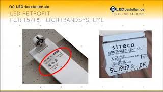 T5 und T8 Lichtbandsysteme in Sekunden ohne Umverrdahtung auf LED umrüsten [upl. by Singband]